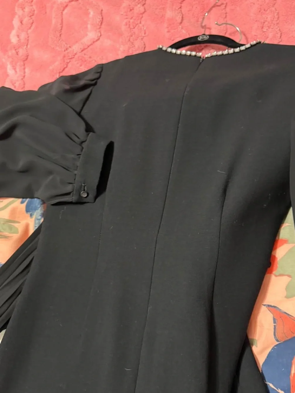 kate spade Black Long-Sleeve Dress with Crystal Bow
